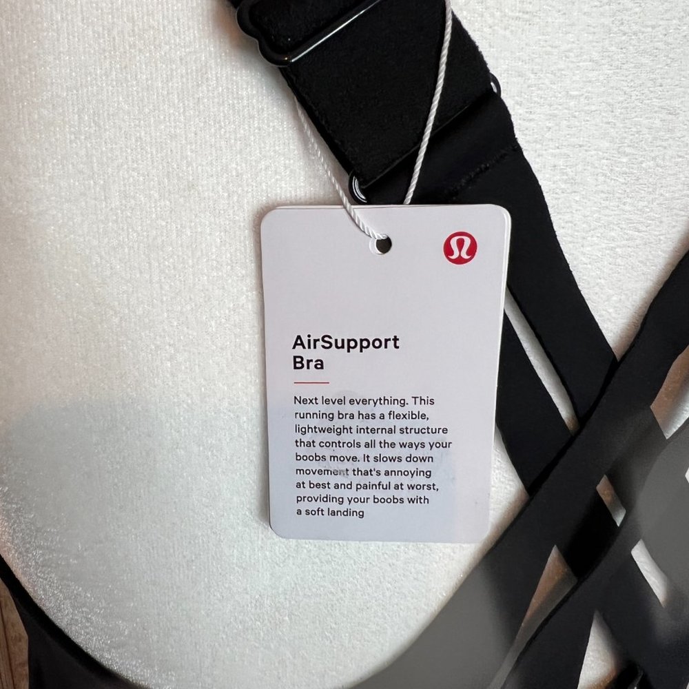 Women's Black Lululemon AirSupport Bra size 38D - Picture 5 of 7